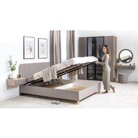 Кровать Mobi Амьен 11.44 160x200 (белый PE шагрень/веллюто капучино AG 707 ПВХ) - Изображение №9 — Chaika Market