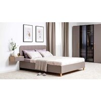 Кровать Mobi Амьен 11.44 160x200 (белый PE шагрень/веллюто капучино AG 707 ПВХ) - Изображение №6 — Chaika Market