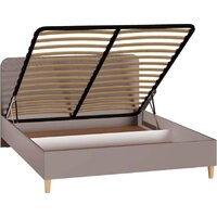 Кровать Mobi Амьен 11.44 160x200 (белый PE шагрень/веллюто капучино AG 707 ПВХ) - Изображение №2 — Chaika Market