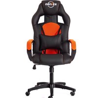 Игровое (геймерское) кресло TetChair Driver (иск.кожа/ткань, черный/оранжевый) - Изображение №5 — Chaika Market