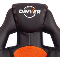 Игровое (геймерское) кресло TetChair Driver (иск.кожа/ткань, черный/оранжевый) - Изображение №8 — Chaika Market