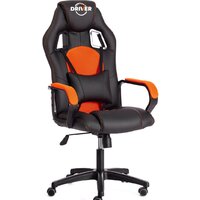 Игровое (геймерское) кресло TetChair Driver (иск.кожа/ткань, черный/оранжевый) — Chaika Market