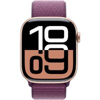 Умные часы Apple Watch Series 10 46 мм (алюминиевый корпус, розовое золото/сливовый, нейлоновый ремешок) - Изображение №2 — Chaika Market