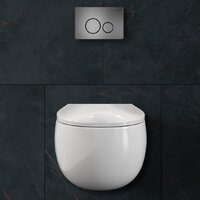 Унитаз подвесной Roxen Egg в комплекте с инсталляцией StounFix Dual Fresh 6 в 1 964237 (кнопка: оружейная сталь) - Изображение №10 — Chaika Market
