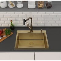 Кухонная мойка Roxen Simple 560220-60G - Изображение №3 — Chaika Market