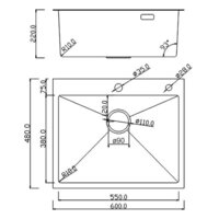 Кухонная мойка Roxen Simple 560220-60G - Изображение №13 — Chaika Market