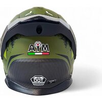 Мотошлем AIM RH365 365-013-XXXL (XXXL, Carbon Renault Green) - Изображение №3 — Chaika Market