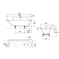 Ванна Kaldewei Eurowa 150x70 - Изображение №2 — Chaika Market
