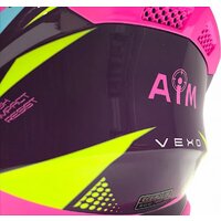 Мотошлем AIM RH855 Fiber Glass Vexo RH855V-BPP-XXL (XXL, фиолетовый/розовый) - Изображение №10 — Chaika Market