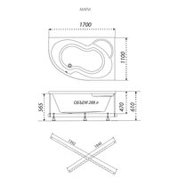 Ванна Triton Мари 170х110 левая - Изображение №4 — Chaika Market