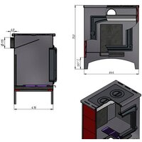 Свободностоящая печь-камин Везувий В11 - Изображение №2 — Chaika Market