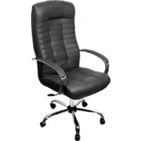 Офисное кресло Деловая обстановка Атлант Хром СХН кожа (черный) — Chaika Market