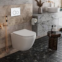 Унитаз подвесной Roxen Antares в комплекте с инсталляцией StounFix Dual Fresh 6 в 1 501057 (кнопка: белый глянец) - Изображение №8 — Chaika Market