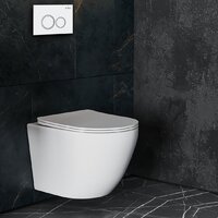 Унитаз подвесной Roxen Antares в комплекте с инсталляцией StounFix Dual Fresh 6 в 1 501057 (кнопка: белый глянец) - Изображение №9 — Chaika Market