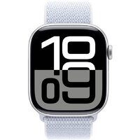Умные часы Apple Watch Series 10 46 мм (алюминиевый корпус, серебристый/голубой, нейлоновый ремешок) - Изображение №2 — Chaika Market