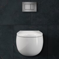 Унитаз подвесной Roxen Egg в комплекте с инсталляцией StounFix Dual Fresh 6 в 1 964215 (кнопка: оружейная сталь) - Изображение №10 — Chaika Market