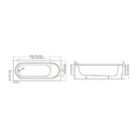 Ванна Polimat MEDIUM 170x75 с ножками - Изображение №5 — Chaika Market