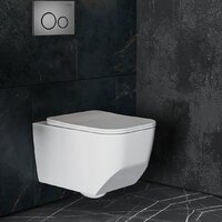 Унитаз подвесной Roxen Boro One Rimless 6 в 1 StounFix Dual Fresh 632475 (оружейная сталь/металл) - Изображение №14 — Chaika Market
