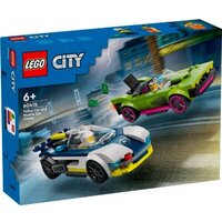 Конструктор LEGO City 60415 Погоня на полицейской машине и маслкаре — Chaika Market