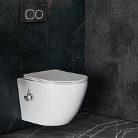 Унитаз подвесной Roxen Antares Bidet в комплекте с инсталляцией StounFix Dual Fresh 6 в 1 938621 (кнопка: черный матовый) - Изображение №11 — Chaika Market