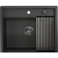 Кухонная мойка Granula KS-6045U (черный матовый) — Chaika Market