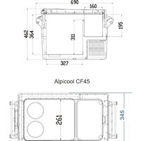 Компрессорный автохолодильник Alpicool CF45 (без адаптера 220В) - Изображение №2 — Chaika Market