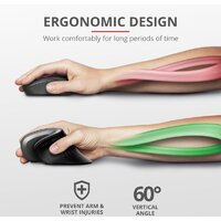 Вертикальная мышь Trust Verro Ergonomic Wireless Mouse - Изображение №13 — Chaika Market