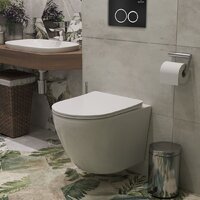 Унитаз подвесной Roxen Antares One Rimless 6 в 1 StounFix Dual Fresh 506406 (кнопка: черный матовый) - Изображение №11 — Chaika Market