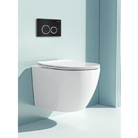 Унитаз подвесной Roxen Antares One Rimless 6 в 1 StounFix Dual Fresh 506406 (кнопка: черный матовый) - Изображение №7 — Chaika Market