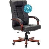 Офисное кресло Бюрократ KB-10WALNUT/B/LEATH (черный) - Изображение №2 — Chaika Market