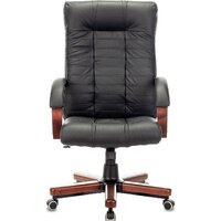 Офисное кресло Бюрократ KB-10WALNUT/B/LEATH (черный) - Изображение №3 — Chaika Market