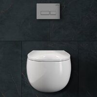 Унитаз подвесной Roxen Egg в комплекте с инсталляцией StounFix Dual Fresh 6 в 1 964210 (кнопка: хром матовый) - Изображение №9 — Chaika Market