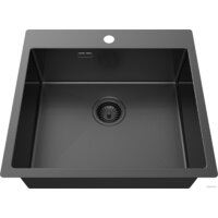 Кухонная мойка ZorG ZRN 5055 Premium PVD Gunblack - Изображение №2 — Chaika Market