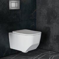 Унитаз подвесной Roxen Boro One Rimless 6 в 1 StounFix Dual Fresh 621774 (оружейная сталь/металл) - Изображение №9 — Chaika Market