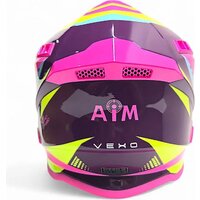 Мотошлем AIM RH855 Fiber Glass Vexo RH855V-BPP-M (M, фиолетовый/розовый) - Изображение №4 — Chaika Market