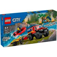 Конструктор LEGO City 60412 Пожарная машина 4х4 со спасательным катером — Chaika Market