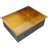 Кухонная мойка Paulmark NEXT-SKEW 58 Uni PM885844-BG (золото/брашированное золото) - Изображение №2 — Chaika Market