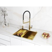 Кухонная мойка Paulmark NEXT-SKEW 58 Uni PM885844-BG (золото/брашированное золото) - Изображение №5 — Chaika Market