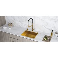 Кухонная мойка Paulmark NEXT-SKEW 58 Uni PM885844-BG (золото/брашированное золото) - Изображение №7 — Chaika Market