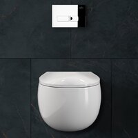 Унитаз подвесной Roxen Egg в комплекте с инсталляцией StounFix Dual Fresh 6 в 1 964205 (кнопка: хром глянец) - Изображение №9 — Chaika Market