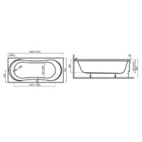 Ванна Polimat GRACJA 170x75 с ножками - Изображение №6 — Chaika Market