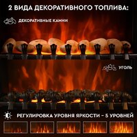 Электрокамин Planta PFP-FS400 (черный) - Изображение №3 — Chaika Market