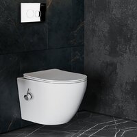 Унитаз подвесной Roxen Antares Bidet в комплекте с инсталляцией StounFix Dual Fresh 6 в 1 926249 (кнопка: хром глянец) - Изображение №11 — Chaika Market
