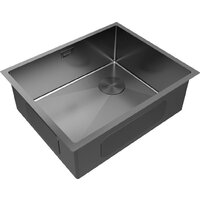 Кухонная мойка Paulmark NEXT-SKEW 54 UNI PM885444-GM (черный/вороненая сталь) - Изображение №2 — Chaika Market