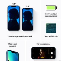 Смартфон Apple iPhone 13 256GB Восстановленный by Breezy, грейд A (синий) - Изображение №8 — Chaika Market