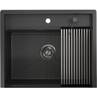 Кухонная мойка Granula KS-5051 (черный матовый) — Chaika Market