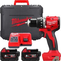 Ударная дрель-шуруповерт Milwaukee M18 M18BLPDRC-502C 4933492826 (с 2-мя АКБ 5 Ач, кейс) — Chaika Market