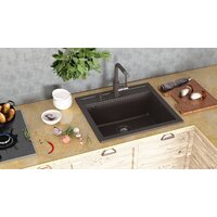 Кухонная мойка Aquasanita Quadro SQQ100W (beige 110) - Изображение №15 — Chaika Market