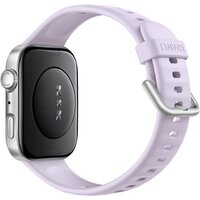 Умные часы Huawei Watch FIT 4 (серебристый, с сиреневым силиконовым ремешком, международная версия) - Изображение №2 — Chaika Market