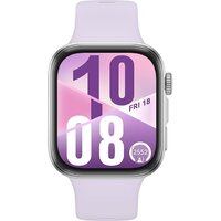 Умные часы Huawei Watch FIT 4 (серебристый, с сиреневым силиконовым ремешком, международная версия) - Изображение №3 — Chaika Market